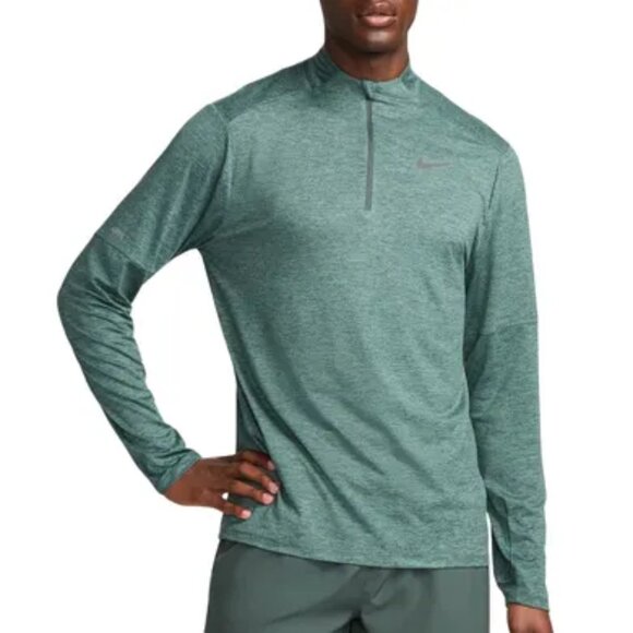 Nike Men's Dri-Fit Element Half Zip Running Pullover Heathered Green Size Medium - Picture 1 of 7